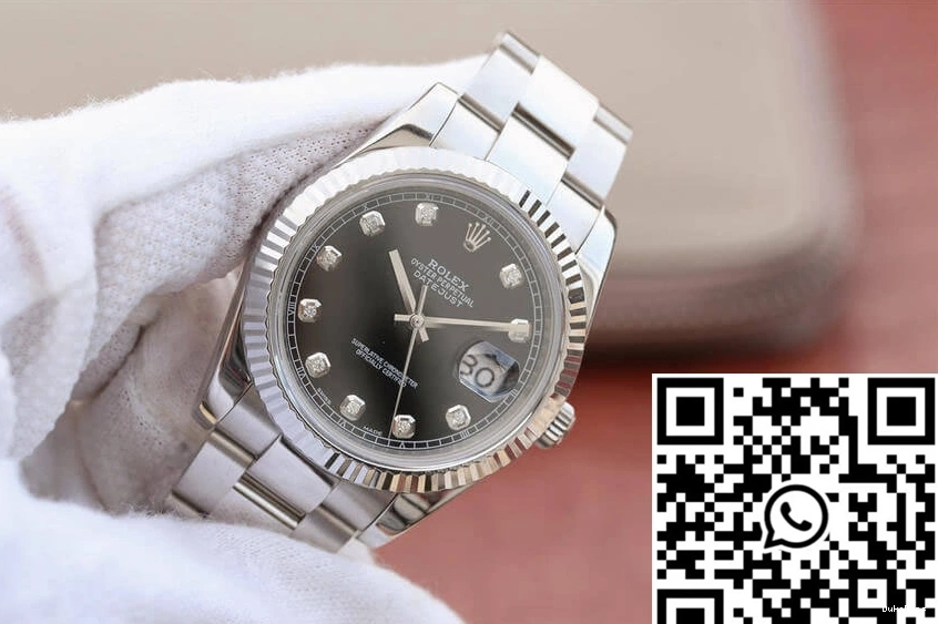 EW M126334-0011 Datejust Dial Factory Black Rolex 1021